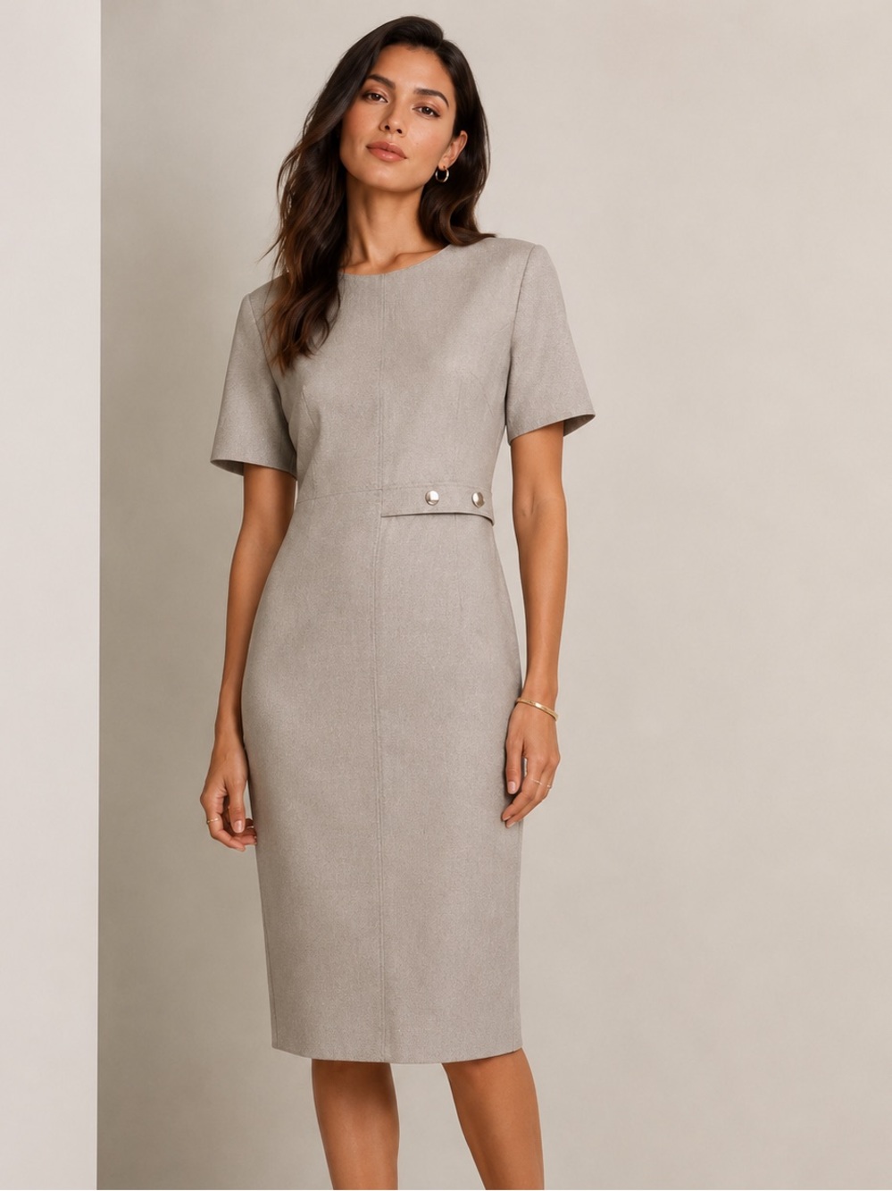 Banana Republic Tailored Work Dress Minimalist Elegant Quiet Luxury-NWT
